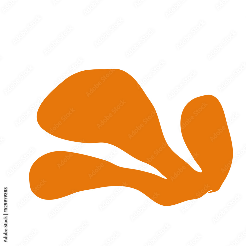 Abstract organic shape hand drawn background