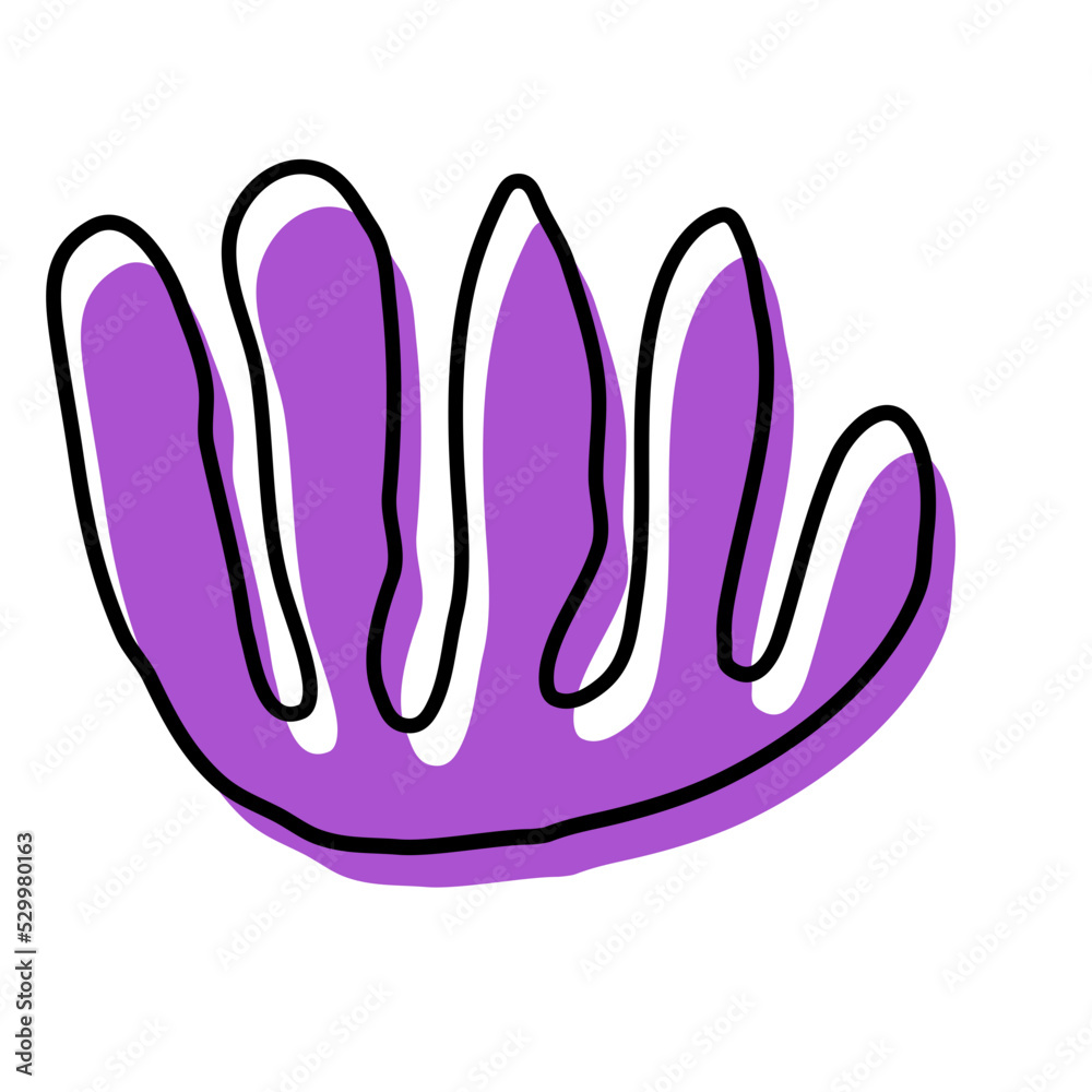 Fototapeta premium Abstract organic shape hand drawn background