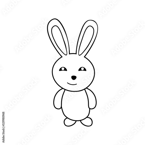 Vector coloring sly rabbit