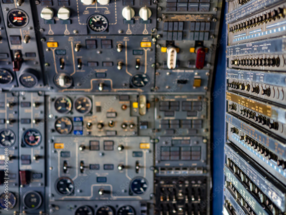 aircraft flight control switch panel inside the cockpit aircraft flight control switch panel inside the cockpit