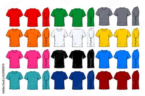 Blank t shirt template collection