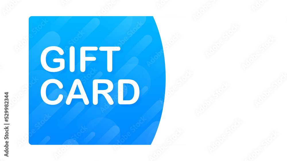 Fototapeta premium Template red and blue gift card. 500 dollars voucher. Vector stock illustration.