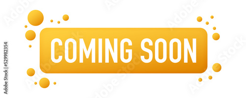 Coming Soon. Promotion banner coming soon. Vector stock illustration. photo