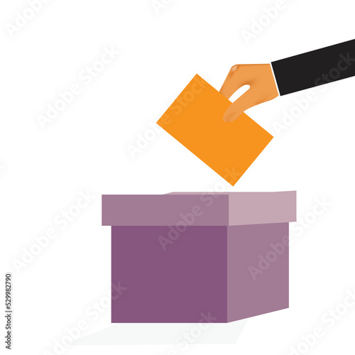 man hand casting vote