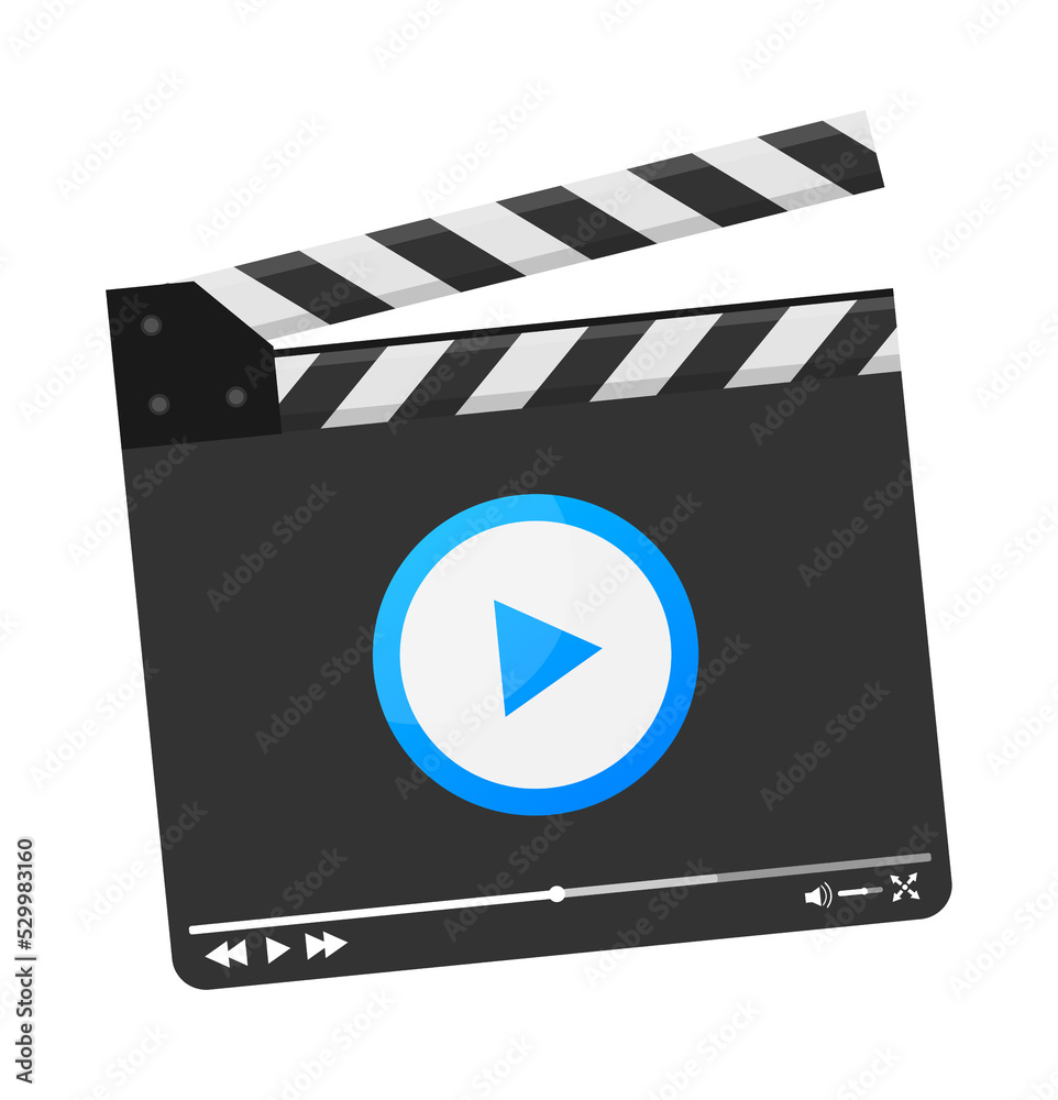 Content production, development, article writing, video. Video production. Vector stock illustration.