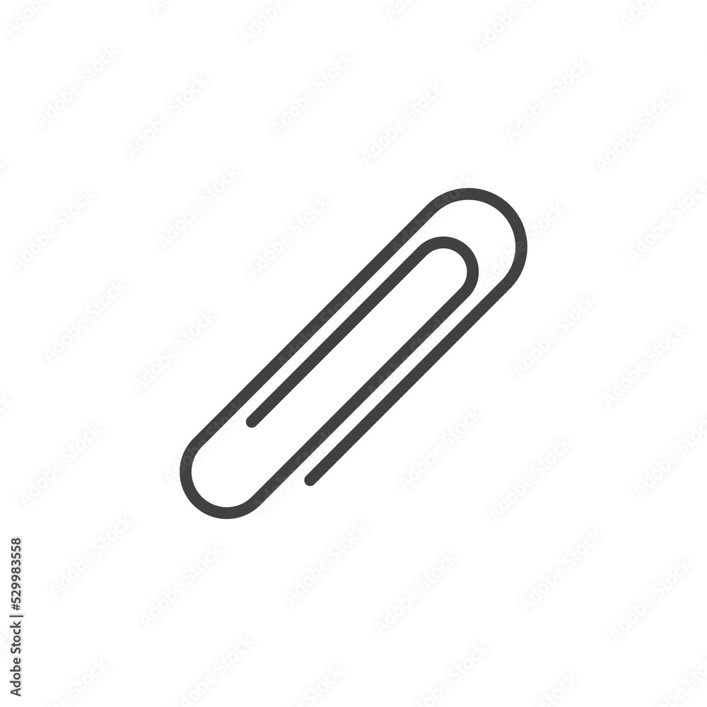 Paper clip line icon Paper clip line icon