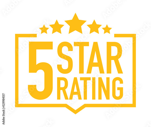 Set of a rating stamp, badge. Hotel rating. Vector stock illustration.