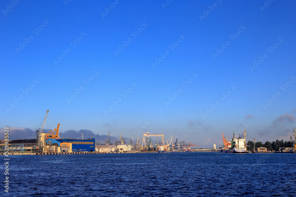 View of the shipyard in Gdynia, Poland View of the shipyard in Gdynia, Poland