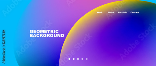 Liquid shapes with flowing gradient colors. Round elements and circles. Vector illustration for wallpaper, banner, background, leaflet, catalog, cover, flyer