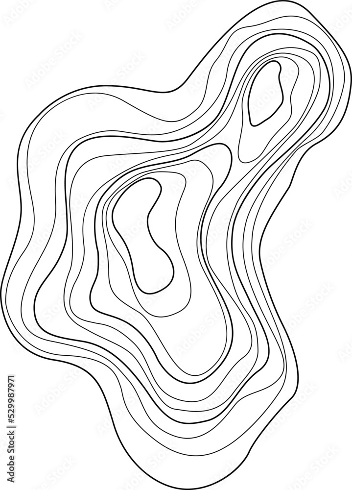 Abstract tree ring. Vector topographic map design element. Contour map concept. Thin wavy lines. Abstract tree ring. Vector topographic map design element. Contour map concept. Thin wavy lines.