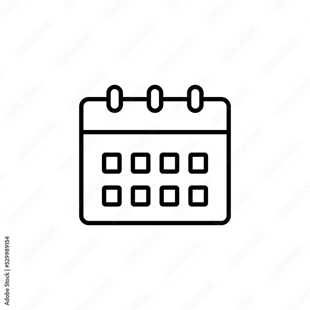 Calendar icon vector for web and mobile app. Calender sign and symbol. Schedule icon symbol Calendar icon vector for web and mobile app. Calender sign and symbol. Schedule icon symbol