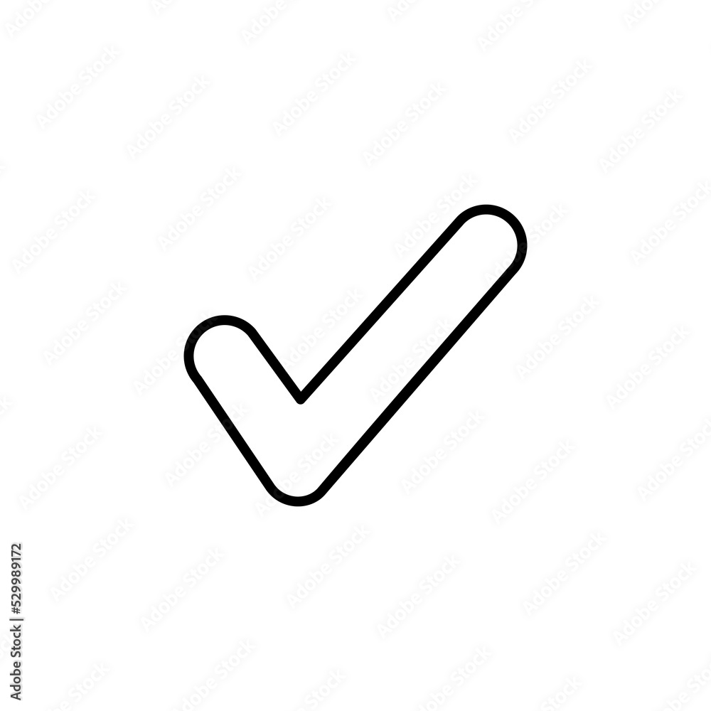 Check mark icon vector for web and mobile app. Tick mark sign and symbol Check mark icon vector for web and mobile app. Tick mark sign and symbol