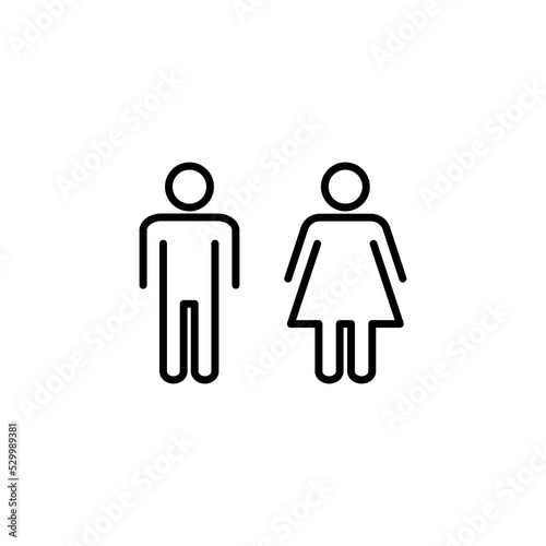 Man and woman icon for web and mobile app. male and female sign and symbol. Girls and boys