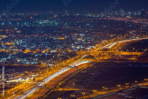 Aeral View of Doha City after sunset © hasan