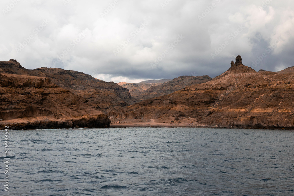 mountains photo taken from the water in Gran Canaria