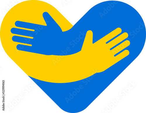 Ukraine flag concept , caring ,vector illustration