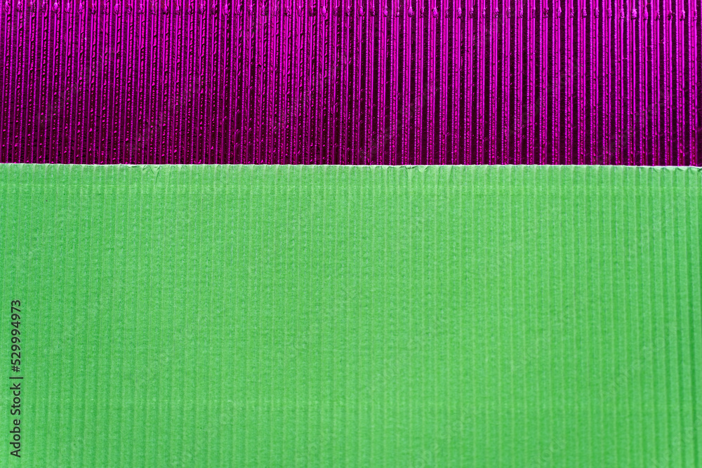 Obraz premium Pink green color design of corrugated paper, cardboard