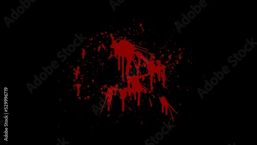 Blood splash and drops