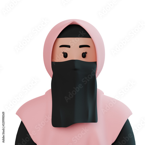 3D Cadar Hijab Girl photo