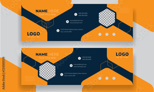 Email Signature Template, Trendy email signature, Modern Professional awesome unique Corporate custom beautiful personal Office Email signature design template set with the layout