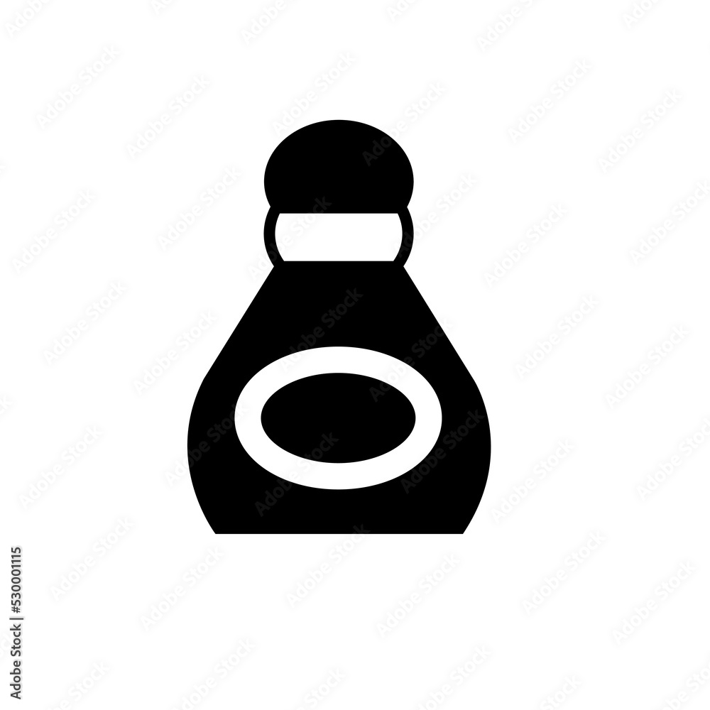 cooking spice bottle with label icon, seasoning bottle symbol vector illustration template on white background cooking spice bottle with label icon, seasoning bottle symbol vector illustration template on white background