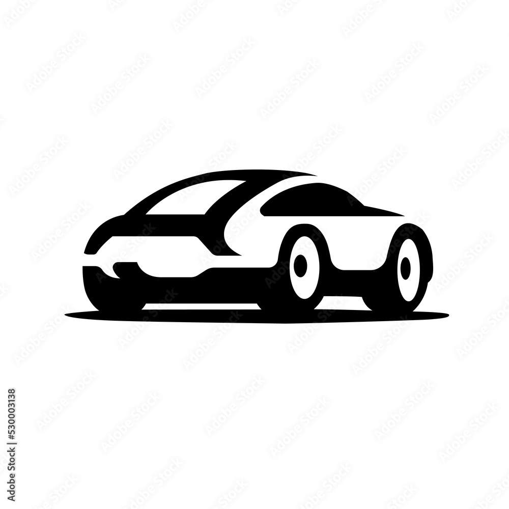Sporty car icon symbol sign vector illustration logo template Isolated for any purpose