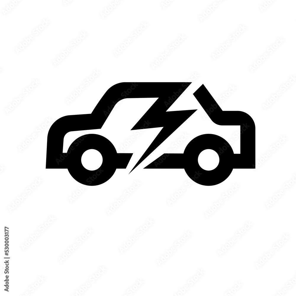 Electric car icon symbol sign vector illustration logo template Isolated for any purpose