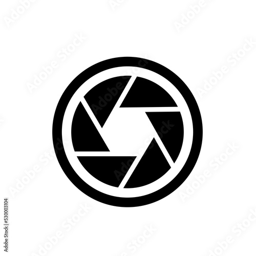Lens icon, camera shutter aperture symbol sign vector illustration logo template Isolated for any purpose
