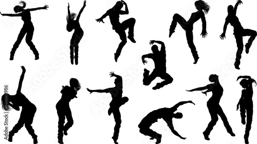 Street Dance Dancer Silhoue...