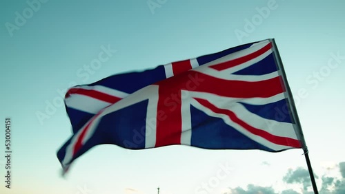 Flag of England in mourning for Queen Elizabeth photo