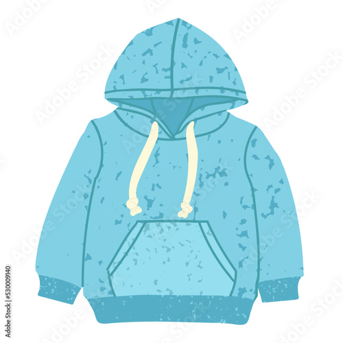 Vector Colorful Illustration of Cute Hoody Isolated on White Background