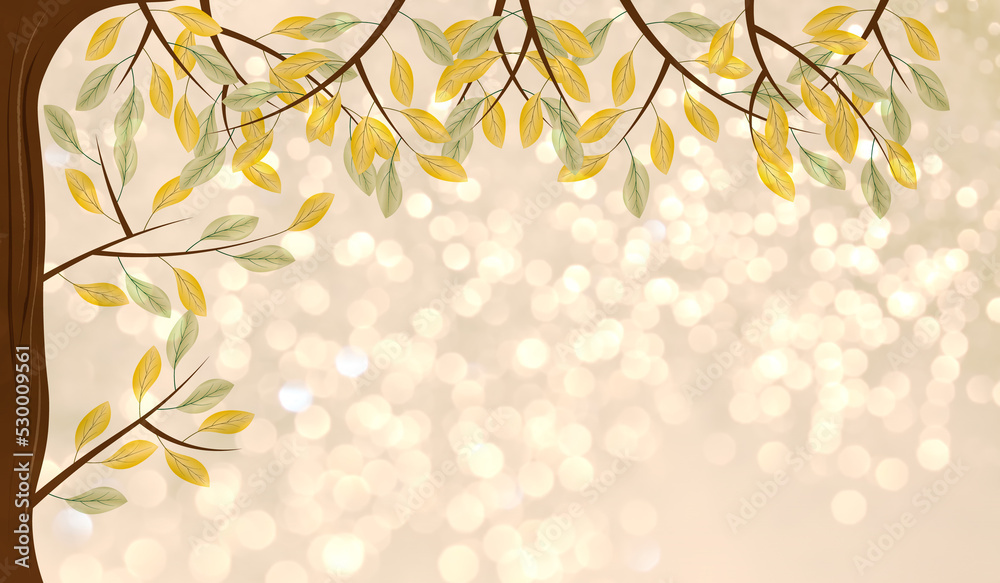 beautiful autumn background with yellow leaves on a tree beautiful autumn background with yellow leaves on a tree