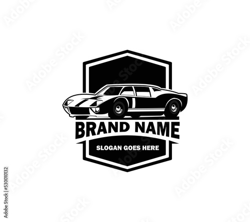 Vintage Car Vector Logo Template with the image of the retro classic car for your company.