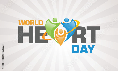 World Heart Day Family Logo Design