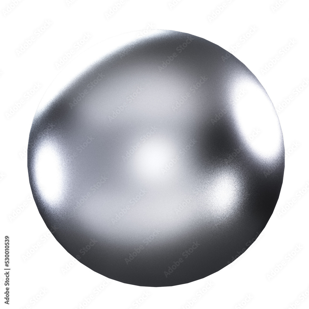 Sphere with silver color illustration in 3D design Sphere with silver color illustration in 3D design