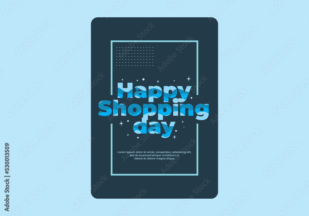 Text effect design, Happy shopping day