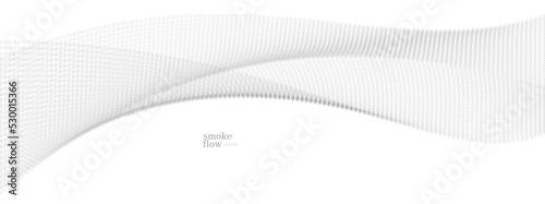 Abstract vector smoke background, wave of flowing circles particles, light grey abstract illustration, smooth and soft design, relaxing image.