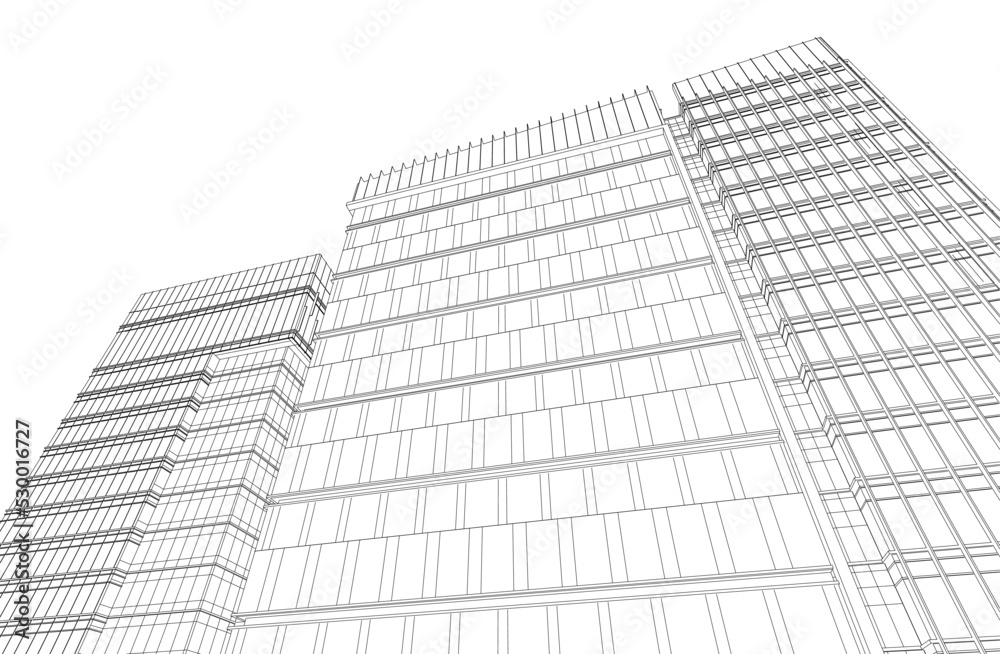 Modern architecture building vector illustration Modern architecture building vector illustration