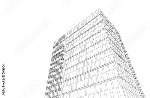 Modern architecture building vector illustration