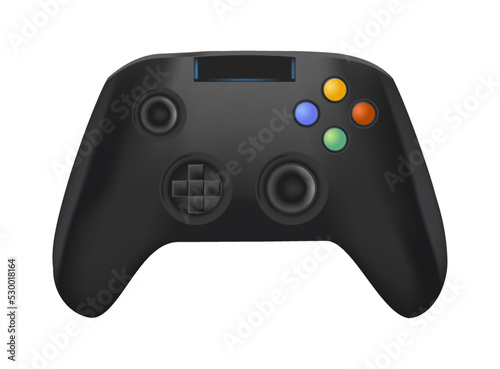 Modern joystick with buttons, gamepads vector