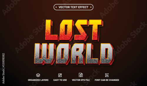 Lost World Editable Vector Text Effect.