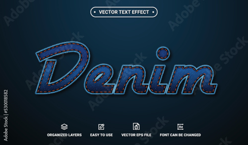 Denim Editable Vector Text Effect.