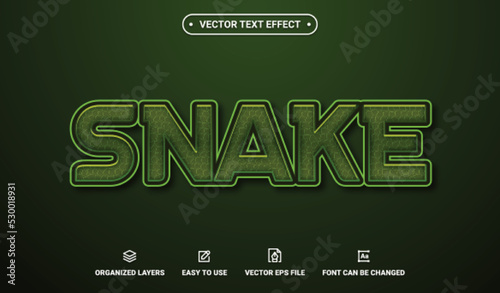 Snake Editable Vector Text Effect.