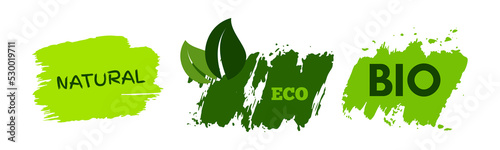 Green natural bio labels