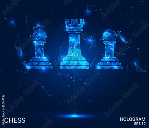 Canvastavla Hologram chess