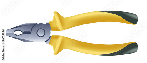 Hand tool for working and repairing, pliers vector