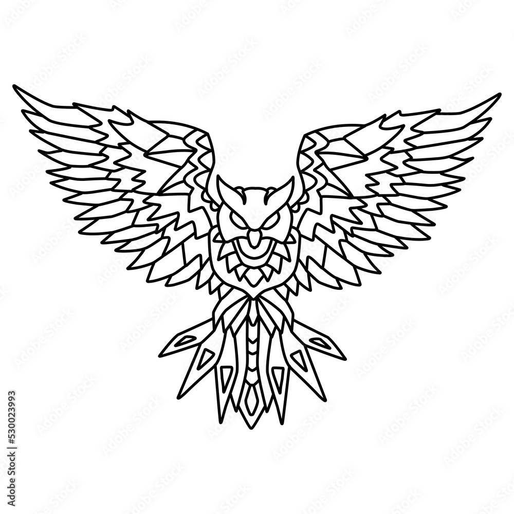 Obraz premium hand drawn eagle logo