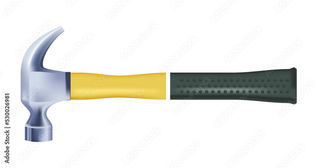 Hand tool for driving nails or shape metal vector Hand tool for driving nails or shape metal vector