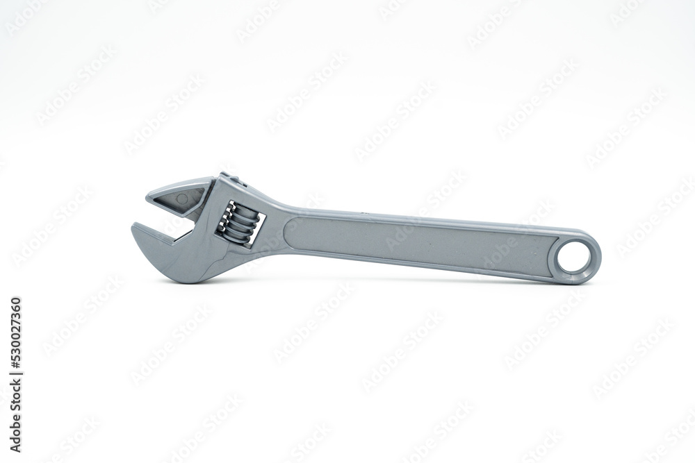 Plastic children's toy - gray wrench with adjustable head