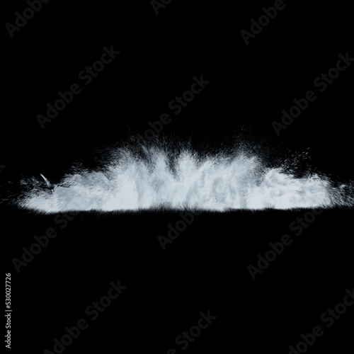 Water Splash / Spray Overlay on Black Background 